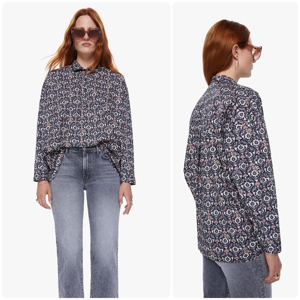 XiRENA $212 Women's Small Tesse Top Gray Bird Long Sleeve